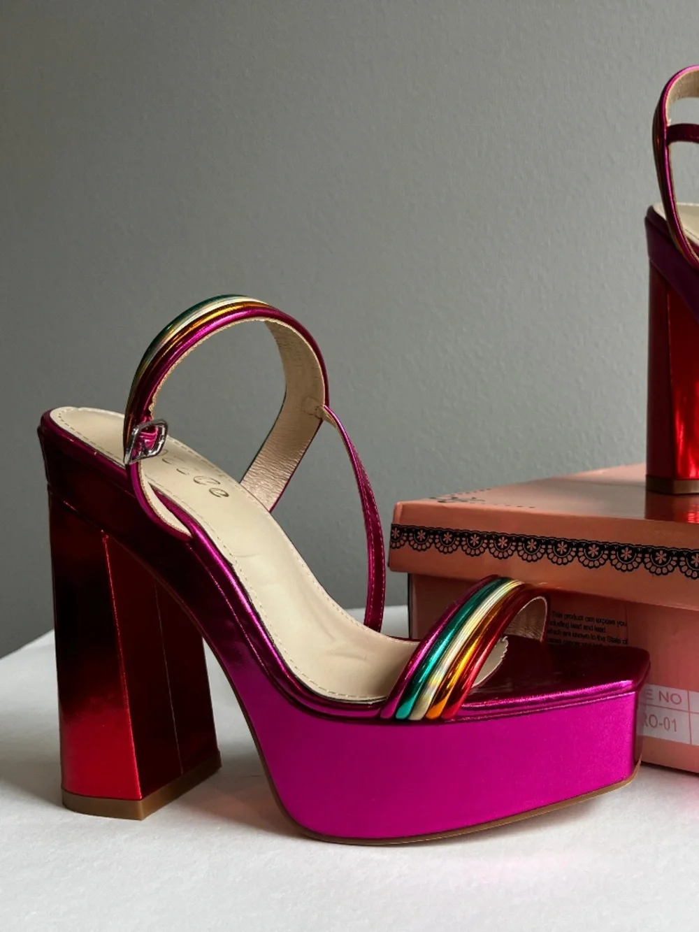 Platform Rainbow Heels